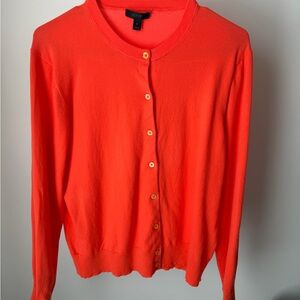 J. Crew Women's Vibrant Orange Cardigan